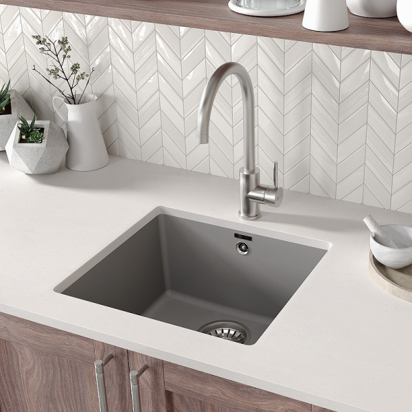 Мойка для кухни врезная Lemark Sinara 440-U 440x420 серый шелк (9910071) Мойка для кухни врезная Lemark Sinara 440-U 440x420 серый шелк (9910071)