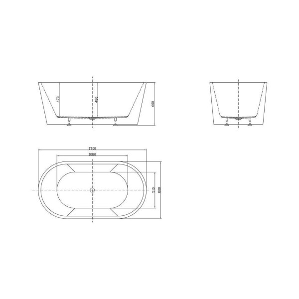 Ванна акриловая Belbagno 170х80 белая (BB202-1700-800)