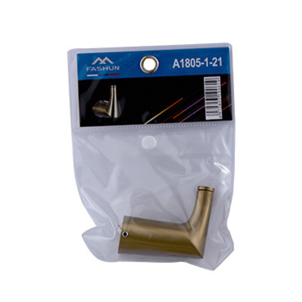 Крючок Fashun одинарный L=70 мм H=67 мм PVD цинк. сплав + сталь бронза (A1805-1-21)