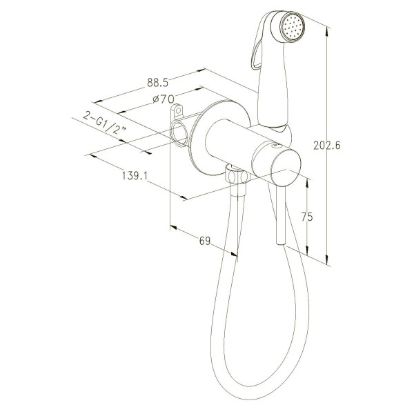 Смеситель с гигиеническим душем Milardo Tidy хром глянцевый (TIDSBR0M08) Смеситель с гигиеническим душем Milardo Tidy хром глянцевый (TIDSBR0M08)