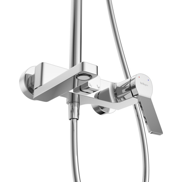 Душевая система со смесителем и изливом BelBagno (ALBANO-VSCM-CRM)
