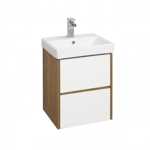 Тумба подвесная Aquaton Сканди 432x427x522 белый, дуб рустикальный (1.A251.6.01S.DZ9.0)