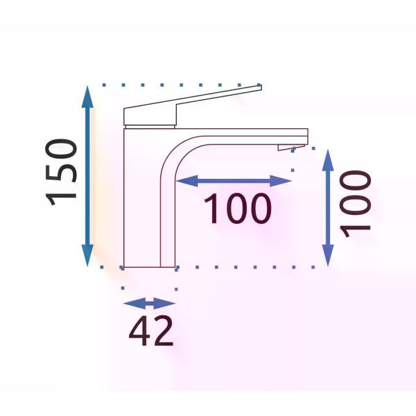 Смеситель для раковины Rea Marco оружейная сталь (REA-B5061) Смеситель для раковины Rea Marco оружейная сталь (REA-B5061)