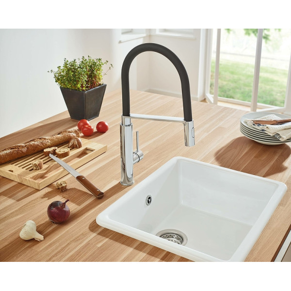 Смеситель для кухни Grohe Concetto с выдвижным изливом хром (31491000) Смеситель для кухни Grohe Concetto с выдвижным изливом хром (31491000)