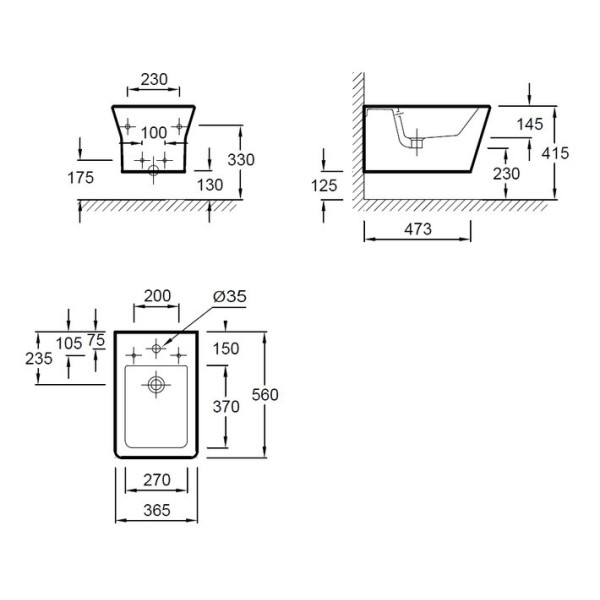 Биде подвесное Jacob Delafon Reve 560х365х290 (E4812-Y1-00)