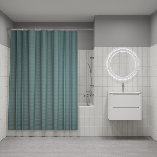 Шторка для ванн текстильная Iddis D?cor 180x200 зеленая (DW05P18i11)