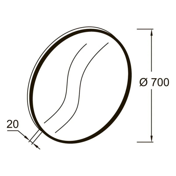 Зеркало Jacob Delafon 700x20x700 (EB1177-CPR)