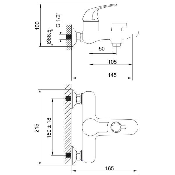 Смеситель для ванны и душа Melodia Moderno с душевым гарнитуром (MDV 35140) Смеситель для ванны и душа Melodia Moderno с душевым гарнитуром (MDV 35140)