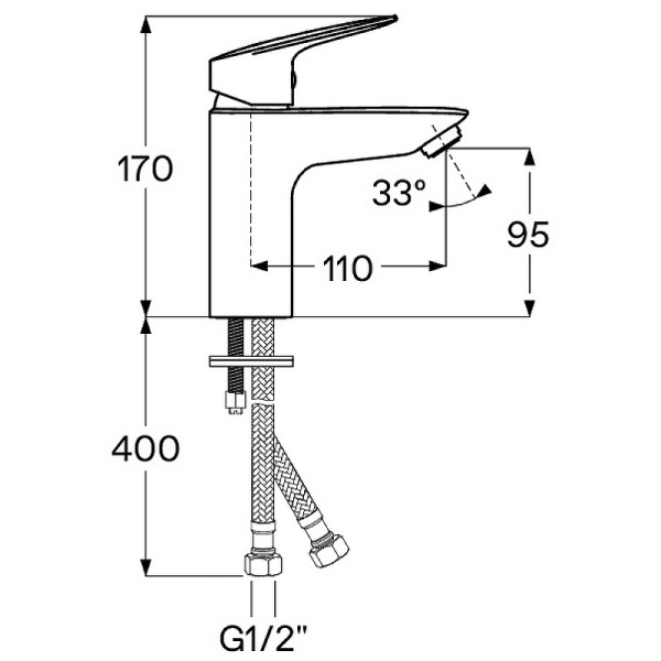 Смеситель для раковины Santek Таос черный (WH5A02009N001)