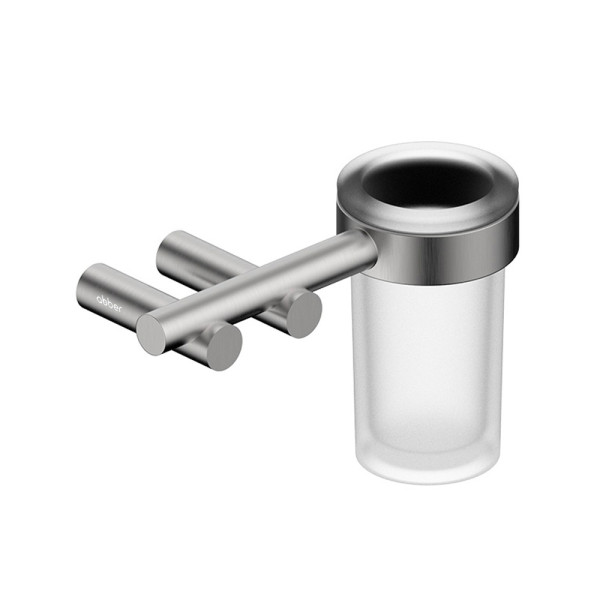 Стакан для зубных щеток с держателем Abber Osten 316 сталь брашированная (AA1860BST)