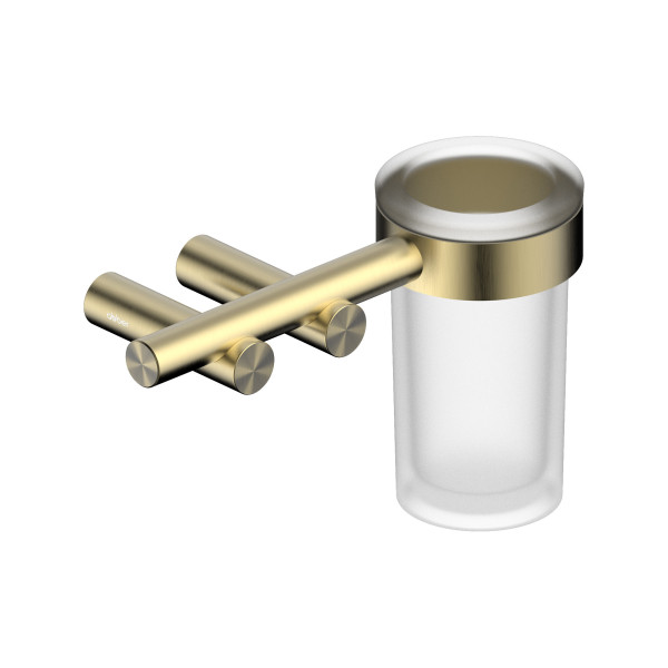 Стакан для зубных щеток с держателем Abber Osten 316 золото брашированное (AA1860BG) Стакан для зубных щеток с держателем Abber Osten 316 золото брашированное (AA1860BG)