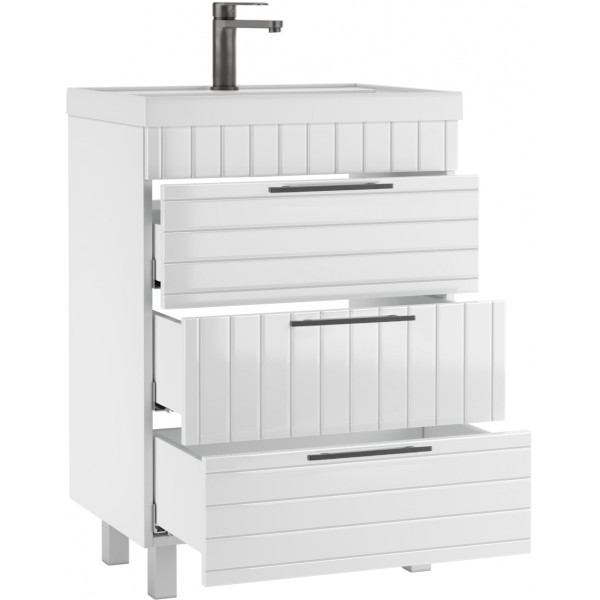 Тумба напольная Bazis 60 Topaz с тремя ящиками В3 Домино (DT6401T)