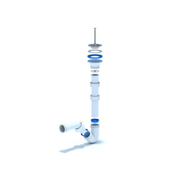 Сифон 32 мм. трубный АНИ для биде с выпуском 1 1/4"*65 мм. АНИ пласт (BD1000)