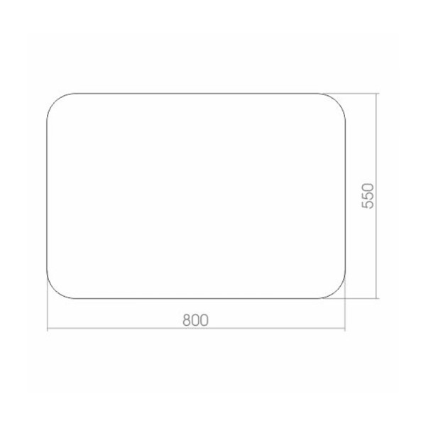 Зеркало Azario Шампань 800х550 c подсветкой и диммером, выключатель - датчик на движение (ФР-00000952)