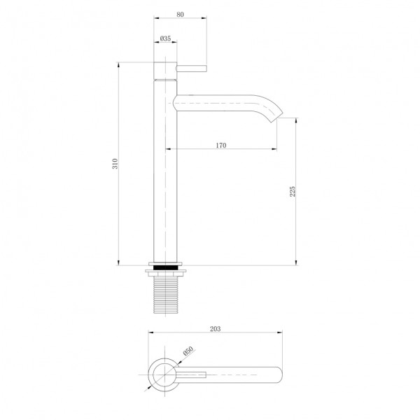 Смеситель для раковины Abber Wasser Kreis Золотой (AF8111G)