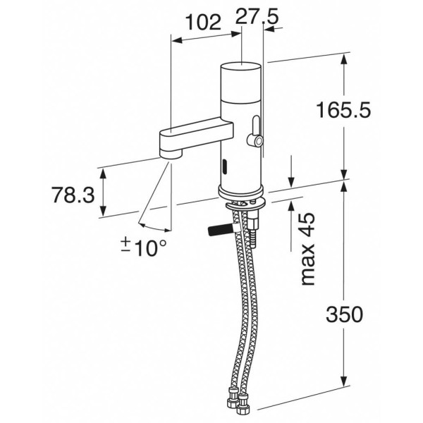 Cмеситель бесконтактный для раковины Gustavsberg Nordic 3 (GB41213081)