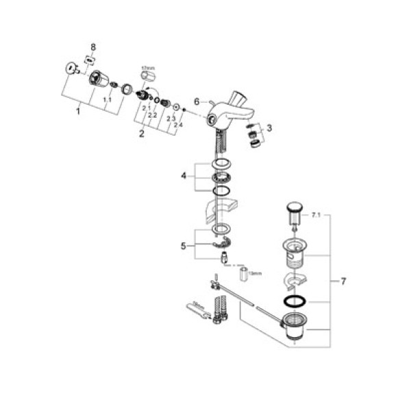 Смеситель для раковины Grohe Costa (21390001)