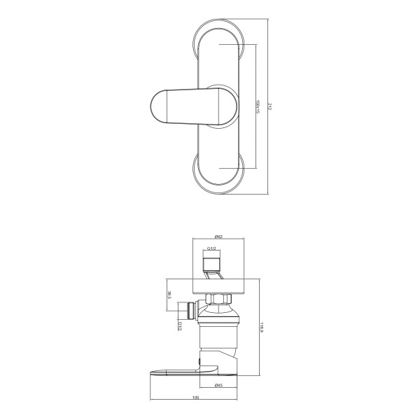 Смеситель для душа Aquatek Ника оружейная сталь (AQ1860BGM)