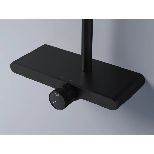 Душевая система на три режима Rea Bari Black mat (REA-P0891)