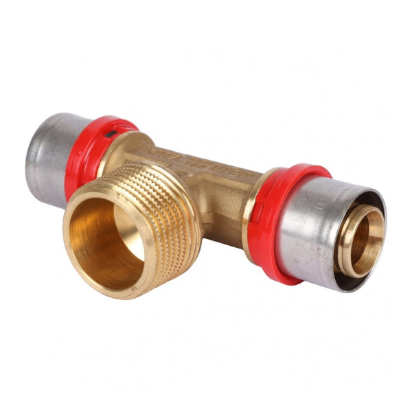 Тройник Tiemme 26х1"Нх26 латунь (пресс) (1650167 / 1658G260626CZ)