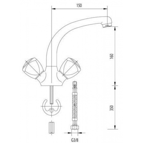 Смеситель для раковины Mofem 114 TRI (140-0006-21)