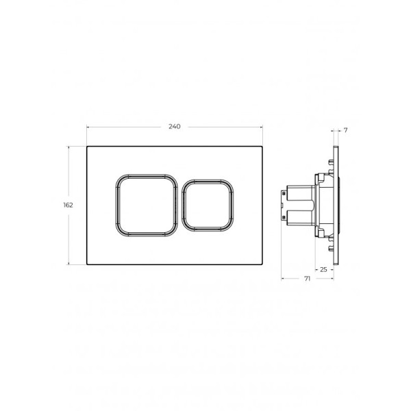 Клавиша смывная Cezares Pneumatic черный матовый (PN2-BTN-NOP) Клавиша смывная Cezares Pneumatic черный матовый (PN2-BTN-NOP)
