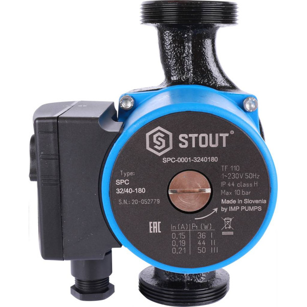 Насос циркуляционный Stout 32/40-180 (SPC-0010-3240180) Насос циркуляционный Stout 32/40-180 (SPC-0010-3240180)