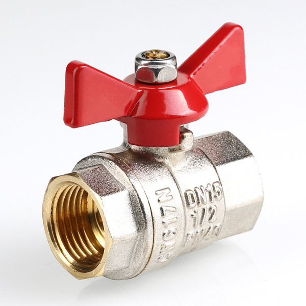 Кран 3/4" ВВ шаровый Valtec Base (красная бабочка) VT.217.N.05