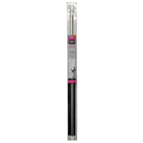 Карниз для ванны Melodia 110-200см SS хром д.22/25мм ELITE (Mcr-00010BL)