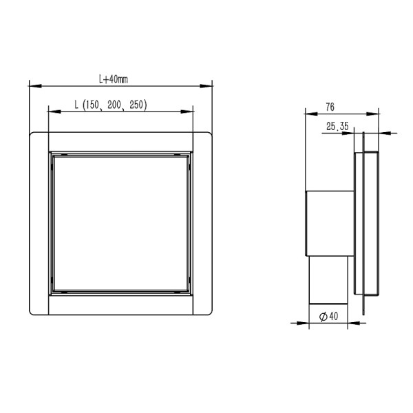 Трап горизонтальный Azario под плитку 150x150 хром (AZZ1TILE150) Трап горизонтальный Azario под плитку 150x150 хром (AZZ1TILE150)