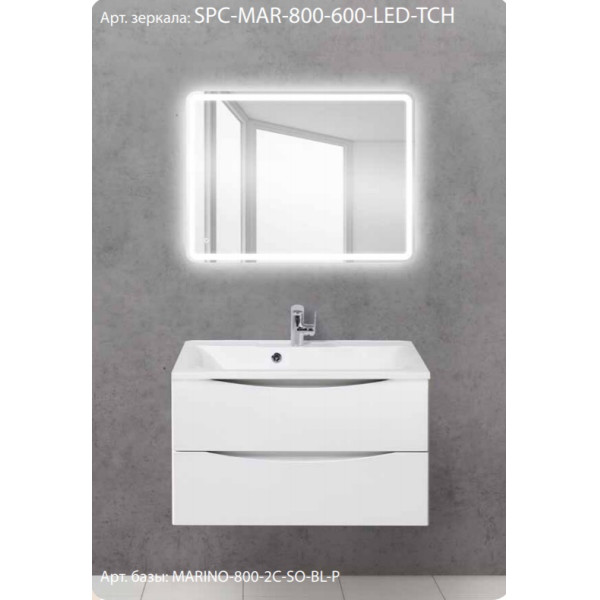 Зеркало с подсветкой BelBagno SPC-MAR 60x80 (SPC-MAR-600-800-LED-TCH)