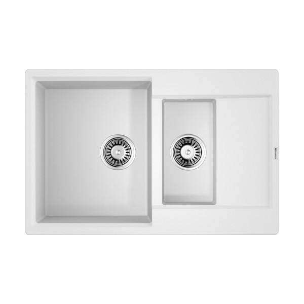 Мойка для кухни врезная Omoikiri Daisen 78-2T-WH Tetogranit/белый (4993530)