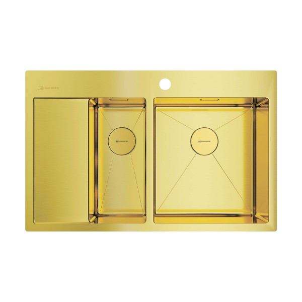 Мойка для кухни врезная Omoikiri Akisame 78-2-LG-R 780х510 светлое золото (4973088) Мойка для кухни врезная Omoikiri Akisame 78-2-LG-R 780х510 светлое золото (4973088)