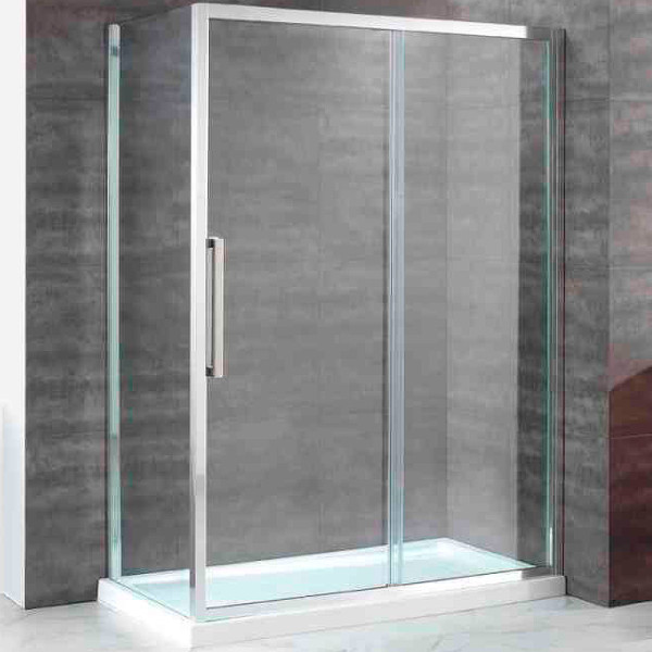 Душевой уголок Cezares Lux soft 120x100x200 стекло прозрачное, профиль хром (LUX-SOFT-W-AH-1-120/100-C-Cr-IV)