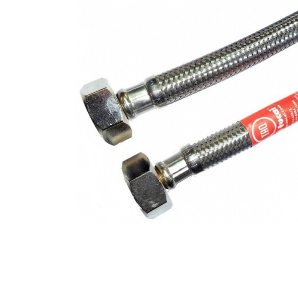 Подводка гибкая для воды 800 мм. 1/2" ВВ (стальная оплетка) Tucai (3954) Подводка гибкая для воды 800 мм. 1/2" ВВ (стальная оплетка) Tucai (3954)