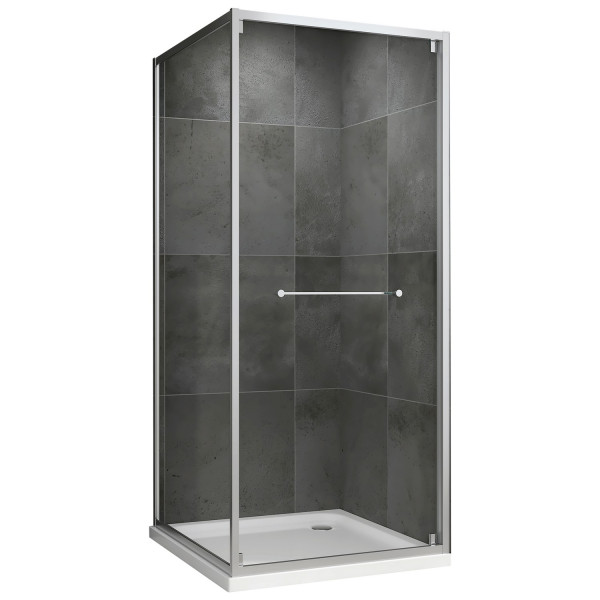 Душевой уголок Abber Diamant 90x195x90 стекло прозрачное, профиль хром (AG0A090)