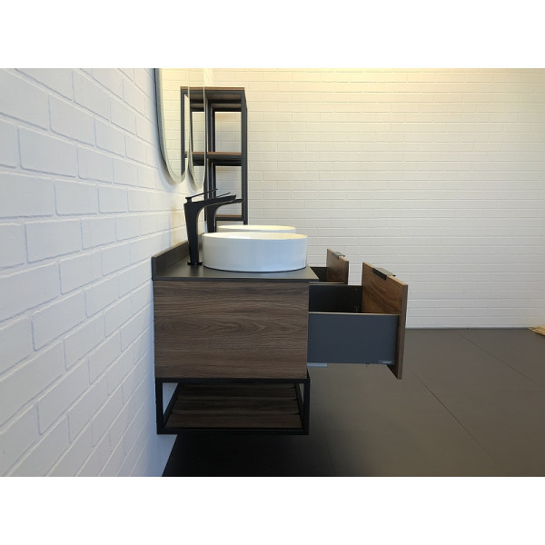 Тумба подвесная Comforty Порто 1200x520x645 дуб темно-коричневый (00-00001287)