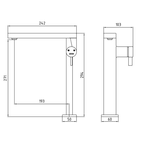 Смеситель для кухни E.C.A. Purity хром (102118082HEX)