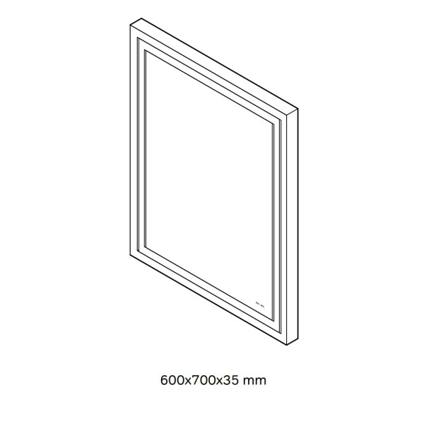 Зеркало AM.PM Gem настенное с контурной LED-подсветкой, 60 см (M91AMOX0601WG)