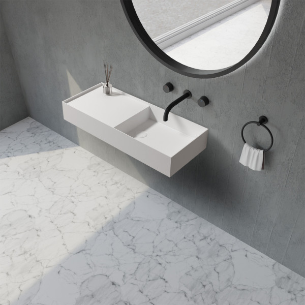 Раковина подвесная Abber Stein 800x360 белый матовый (AS2648) Раковина подвесная Abber Stein 800x360 белый матовый (AS2648)