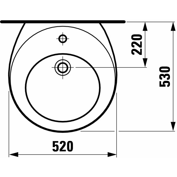 Раковина напольная Laufen IL BagnoAlessi 520х530х850 (8.1197.1.400.104.1)