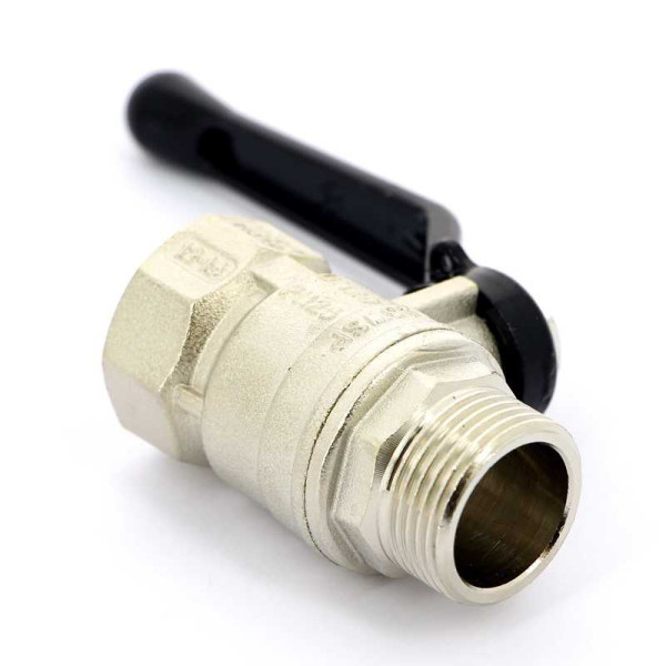 Кран Bugatti 3/4" ВН шаровый Arizona 605 (черная ручка) (06050015)