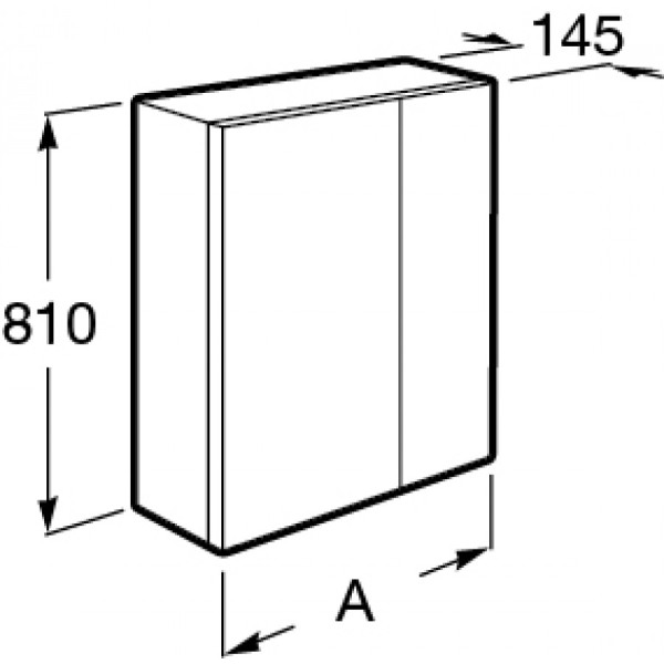 Шкаф зеркальный Roca UP 678x140x810 белый глянцевый (Z.RU93.0.301.6)
