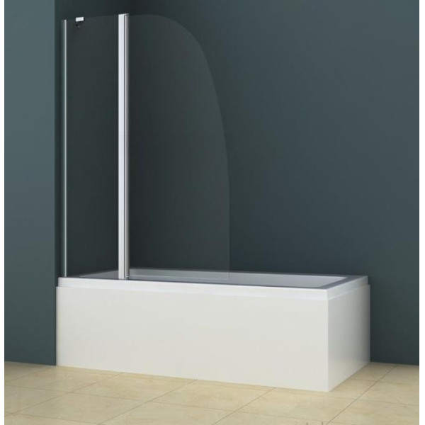 Душевая шторка для ванны Azario Boston 100x140 стекло прозрачное, профиль хром (AZ-142)