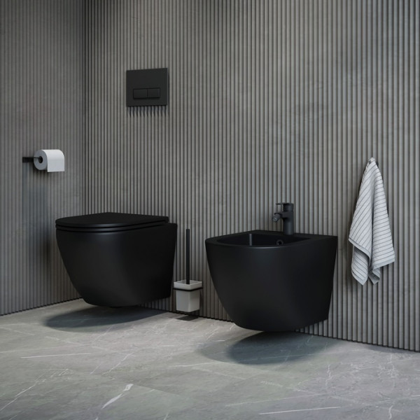 Подвесное биде Blanco чёрное матовое Iddis (BLARB02i82)