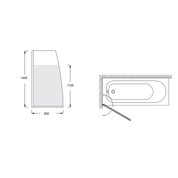 Душевые шторки для ванн Jacob Delafon Serenity 80x145 стекло матовое, профиль хром (E4933-GA) Душевые шторки для ванн Jacob Delafon Serenity 80x145 стекло матовое, профиль хром (E4933-GA)