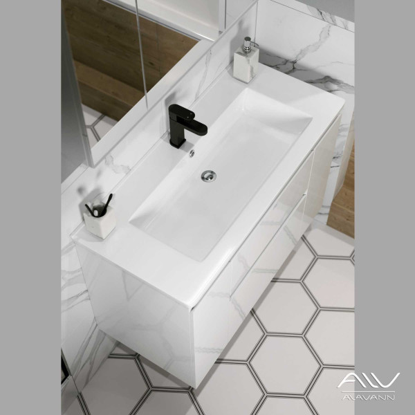 Тумба подвесная Alavann Eva 100 (белая)