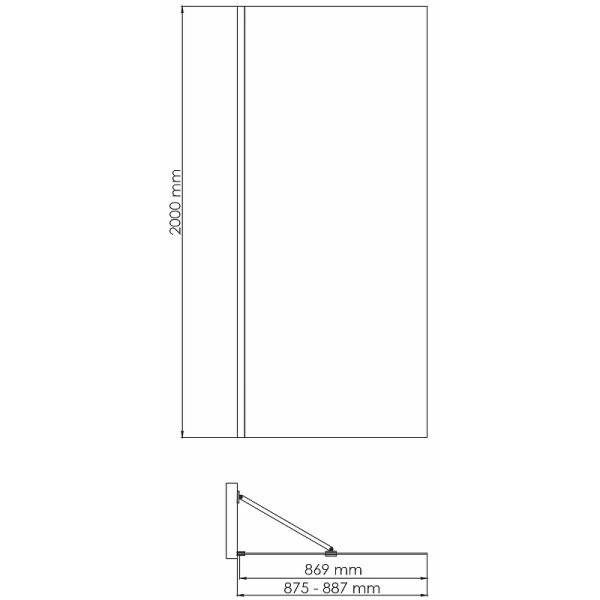 Душевые перегородки Wasser Kraft Aisch 90х200 (55W39)