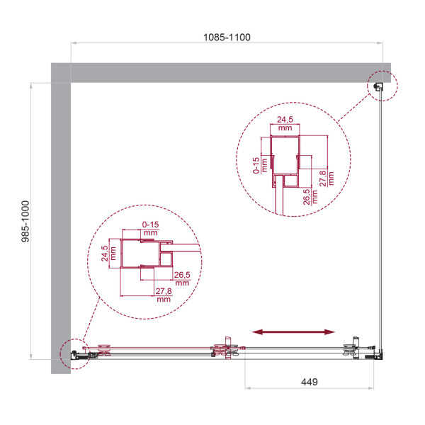 Душевой уголок BelBagno Luce 110x100x195 стекло прозрачное, профиль хром (LUCE-AH-1-110/100-C-Cr) Душевой уголок BelBagno Luce 110x100x195 стекло прозрачное, профиль хром (LUCE-AH-1-110/100-C-Cr)
