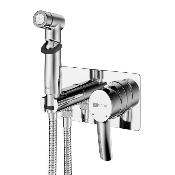 Смеситель для биде Lemark Atlantiss хром с гигиеническим душем хром (LM3259C)